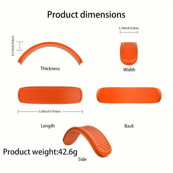 5 kpl Silikonipääpantasuojukset AirPods Max -kuulokkeille, pehmeät kuulokepannan pehmusteet, yhteensopivat varaosatarvikkeet, kestävät, hienkestävät [DB] Red