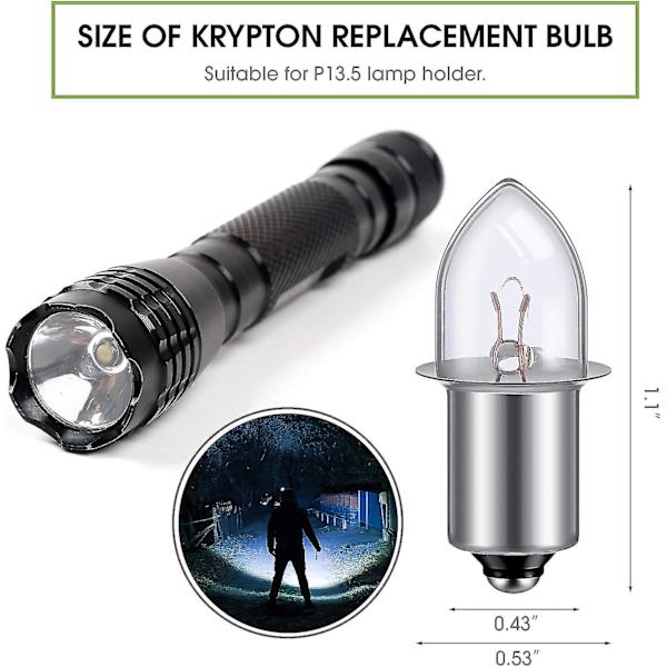 6-volt/ 4d-4.8-volt 0.75a bajonet fatning krypton erstatnings pære lommelygte pærer (3 stk.) [DB] 3