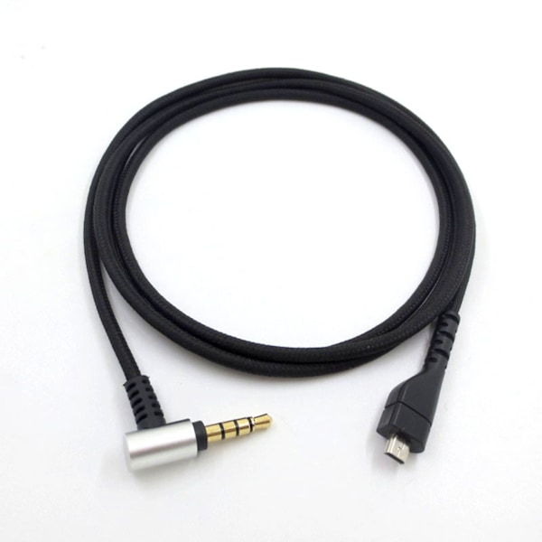 Audiokabel Stabil Overføring Anti-interferens Anti-vikling 3.5mm USB 8-pin Hodetelefon Driverfri for SteelSeries Arctis 3/5/7/Pro [DB] Black