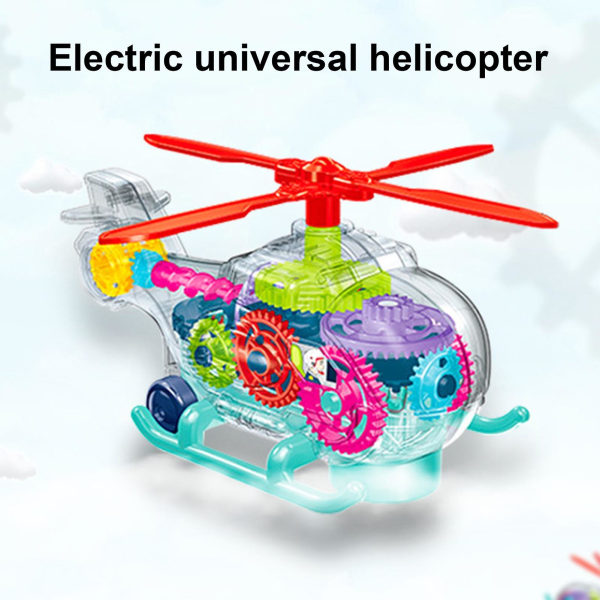 Pedagogisk helikopterleksak Lätt Innovativ ABS Barn Elektrisk Växel Helikopterleksak För Barn Kaesi db Random Color