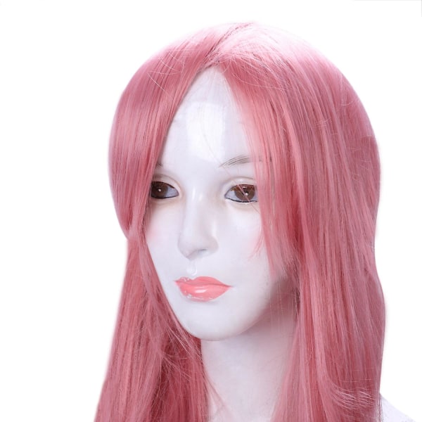 80cm Lang Lige Cosplay Paryk Multicolor Varmebestandig Parykker (Pink)