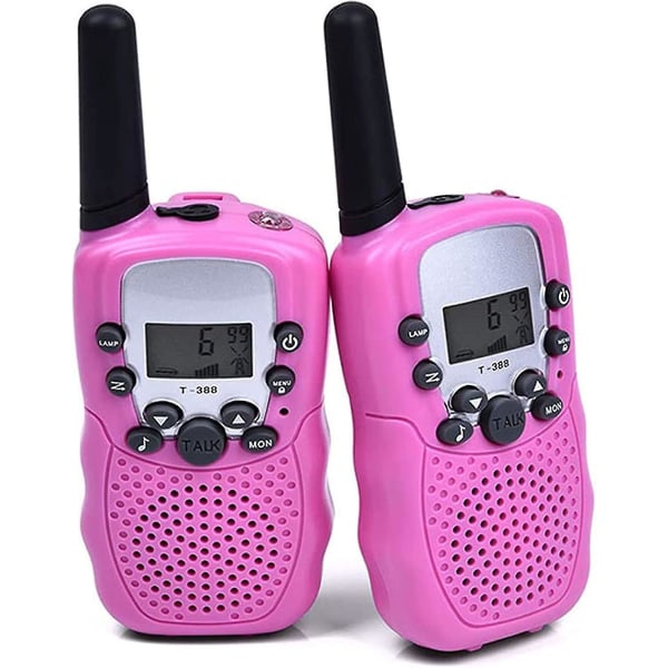 2 X Talkie Walkie lapsille, 2-suuntainen radio 8 kanavalla Lcd-näyttö Taskulamppu 10 soittoääntä Lukituskanavat db