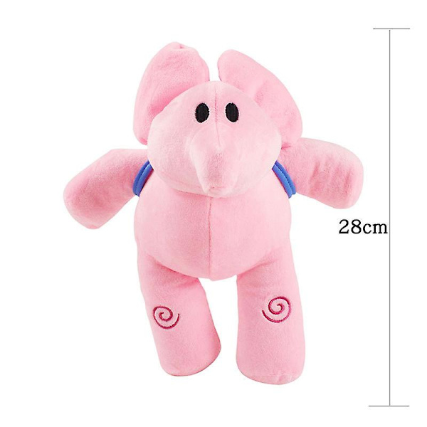 Pocoyo Plyschleksak Elly Pato Loula Fred Loula Mjuk Plysch Fylld Figur Docka För Barn Brithday Xmas Present [DB] 28cm Ellie elephant