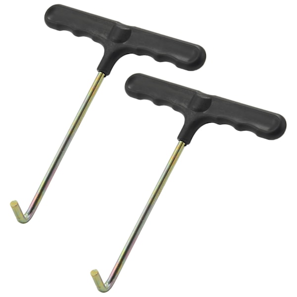 2 st Trampolinfjäderdragare, Trampolindragare T-krok Fjäderdragare [DB] Black
