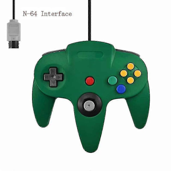 2-pak Klassisk Kablet N64 Controller Retro Spil 64-bit Gamepad Joystick Erstatning [Db] 04 1pc