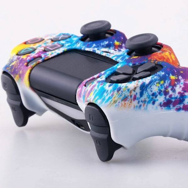 Sony PS4/Slim/Pro Dualshock 4 Handkontroll Vattenöverföring Kamouflage Silikonfodral med Tumgrepp [db]