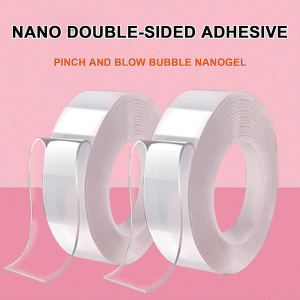 Uppgradera Nano Tape Bubble Kit, Dubbelsidig Tejp Plastbubbla, Elastisk Tejp Ny [DB] Transparency 0.01cm*0.5cm*200cm