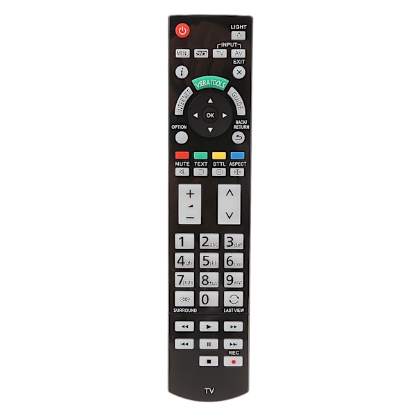 Fjernkontroll for Panasonictx-l42etw50 Tx-p50vt50b, bærbar N2qayb000715, svart [DB]
