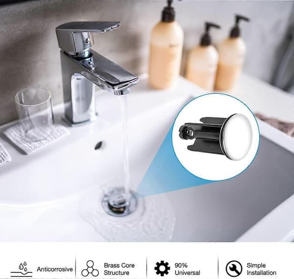 Vaskepropp, 2 stk. Premium Universal Vaskepropp, Rustfritt stål og Anti-Kalk [DB]