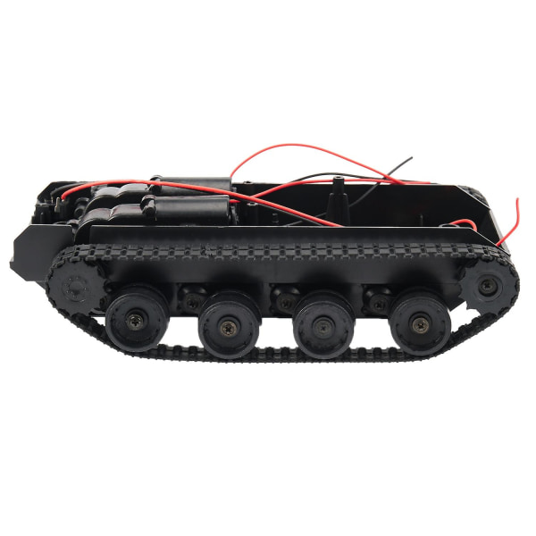 Rc Tank Smart Robot Tank Bil Chassi Kit Gummispår Crawler För 130 Motor Diy Robotleksaker För Barn [DB]