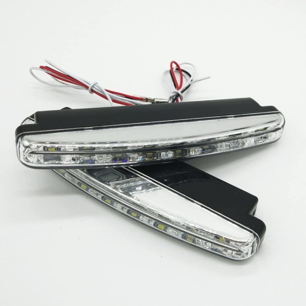 LED-varselljus, 2 x 12 V 8 LED-varselljus smala varselljus bil universal