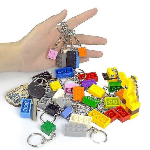 DIY Rakennuspalikat Avaimenperä Riippuva Rengas Tiilet Tarvikkeet Avaimenperä Luovat Tiilisarjat Yhteensopiva Kaikkien Merkkien Lelujen Kanssa [db] 2x2 10pcs
