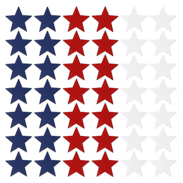 DIY Tre Stjerne Dekor for Pynt 60 Stk Assorterte Patriotiske Stjerner[DB]
