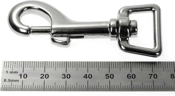 Karbinhake/karbin 4 stycken, för paracordkoppel, längd 75 mm, metall [DB]