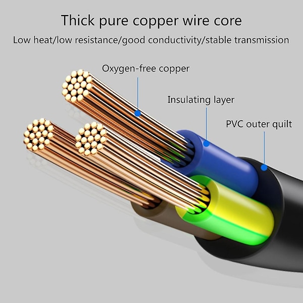 IEC 320 C5 Hun til C14 Han Adapterkabler C5-C14 Forlængerkabeladaptere [Db]