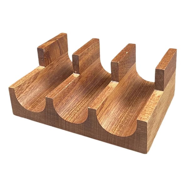 Træ Sushi Holder, Sushi Serveringsplade, Serveringsfad Stativ, Taco Stativ Bakke til Samlinger Restaurant [DB] Wood 3 Grid