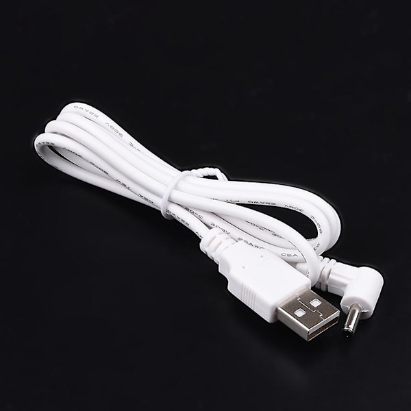 USB hane till 90 graders 3,5 mm x 1,35 mm för DC-strömstickpropp hane 5V kabel 100 cm/3,3 fot [DB] Black