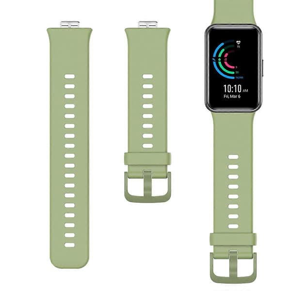 Blød silikone urrem til Huawei Watch Fit - [DB] Multicolor Green