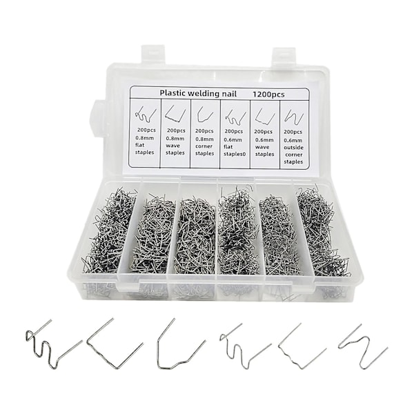 1200PCS Auto Plastic Repair Hot Staples for Car Bumper Plastic Welding Repairing [DB]