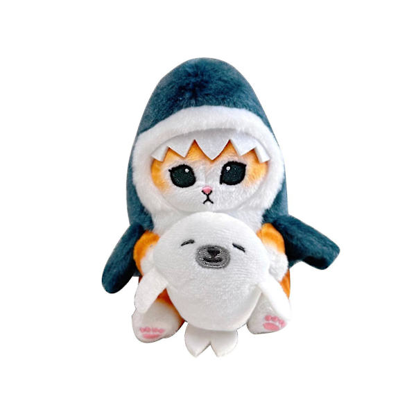 Shark Cat Cute Plyschdocka Söt Shark Cat Mjuk Plyschdjur Plyschleksak [DB] D-5.11In
