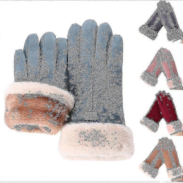 Vinterhandskar Varma Vantar Vinter Touch Screen Handskar Dam [DB] blue