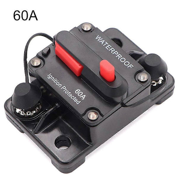40/50/60AMP Bil Strömbrytare Säkring Återställ Vattentät 12V~48V DC Båt Bil IP67 [DB] QP100273-40A