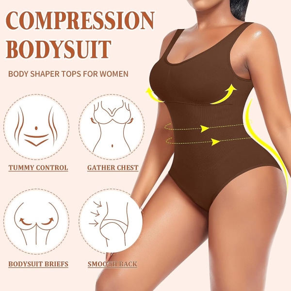 Hoikentava body-muotoiluasut naisille - Saumattomat, muotoilevat vartalon muotoilevat topit vatsan hallintaan