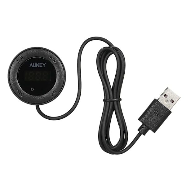 AUKEY Langaton FM-lähetin autoon, Langaton auton audio BT-sarja kaikille älypuhelimille ja audiosoittimille [DB]