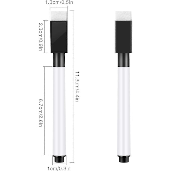 Whiteboard Marker - Whiteboard Marker med Tør Sletning og Fin Spids [Db]