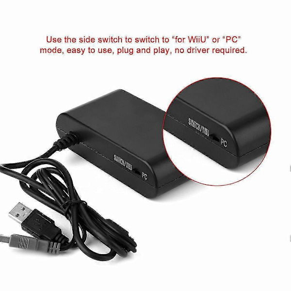 4-Port Kontrolleradapter for Nintendo GameCube til Switch & Wii U & PC [DB]