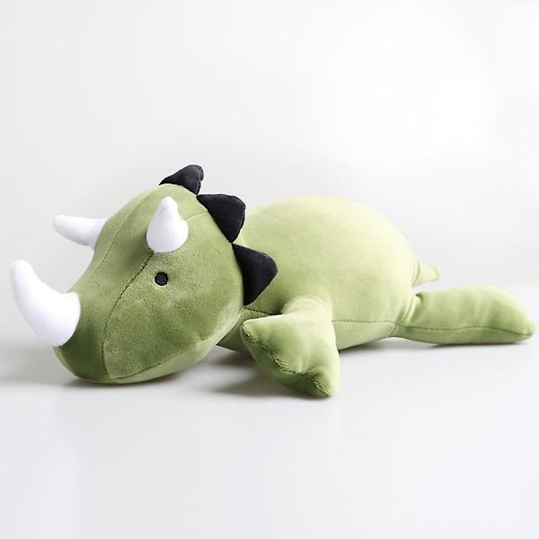 Dinosaur Plys Legetøj med Bomuldsfyld - Triceratops [DB] Green Triceratops 38cm