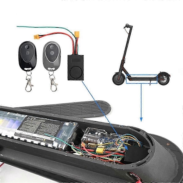 36-55v Elscooter Tillbehör Passar Max G30 Scooter Nytt Stöldskyddslarm, xt60 Gränssnitt [Db]