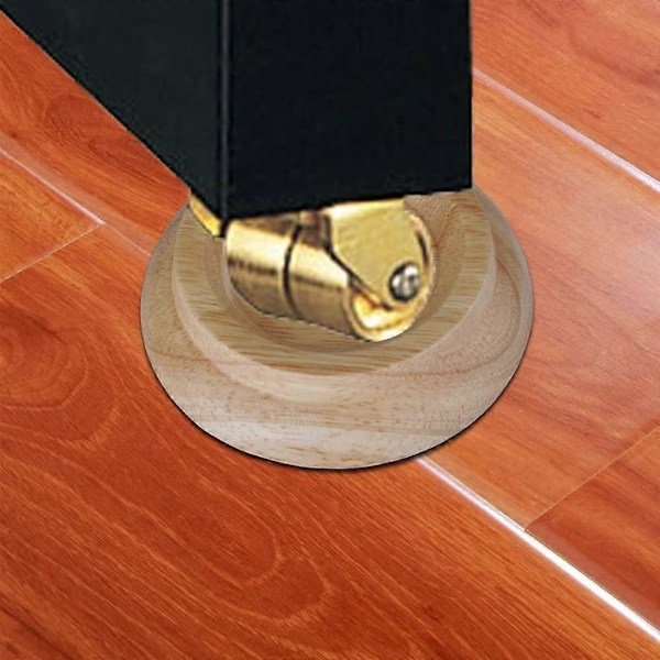 4 st Upprätt Pianohjul Koppar, Premium Hårdträ Pianohjul Skydd Möbelben [DB] Natural Wood
