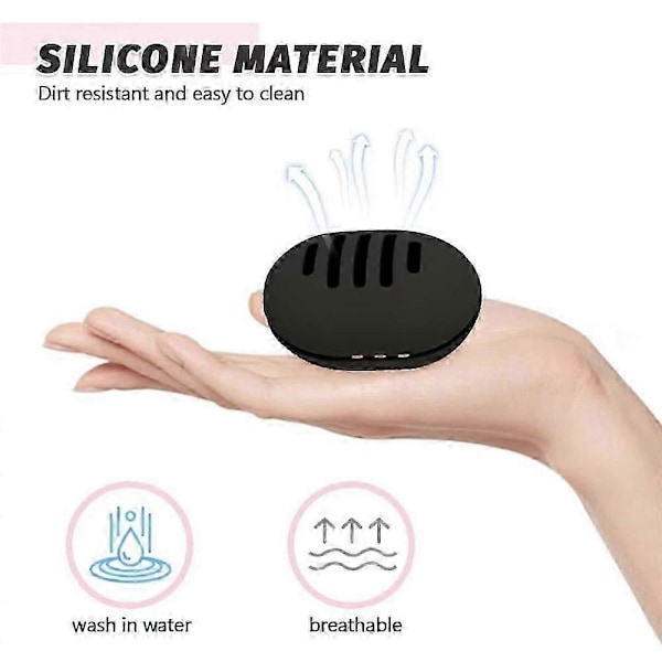 Silikone Makeup Beauty Sponge Box Rejseholder Etui Sponge Blender Etui, Genanvendelig Åndbar Makeup Etui db Black