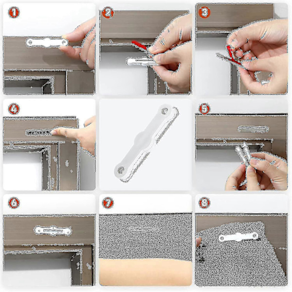 Magneter för flugnät, förpackning med 22 självhäftande magnetremsor, permanenta magneter för flugnät [DB]