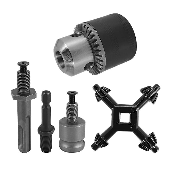 Borchucksett 1,5-10mm Borchuckadapterverktøy Hurtigutskiftningsadapter Elektrisk hammertilbehør