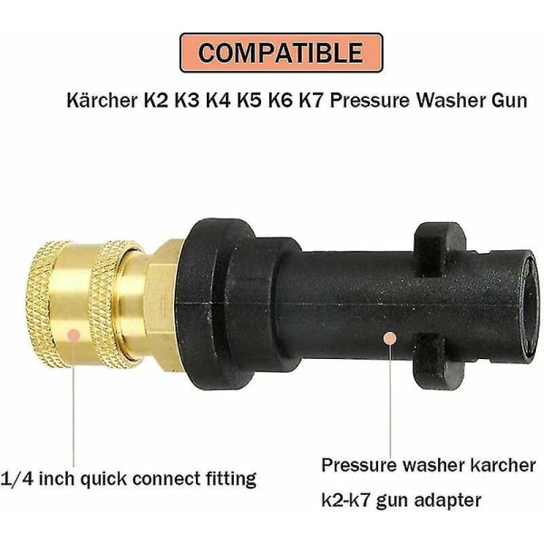 Painepesurin pistooliadapteri 1/4 tuuman pikaliittimellä naarasliittimellä Karcher K -sarjalle -a {DB}