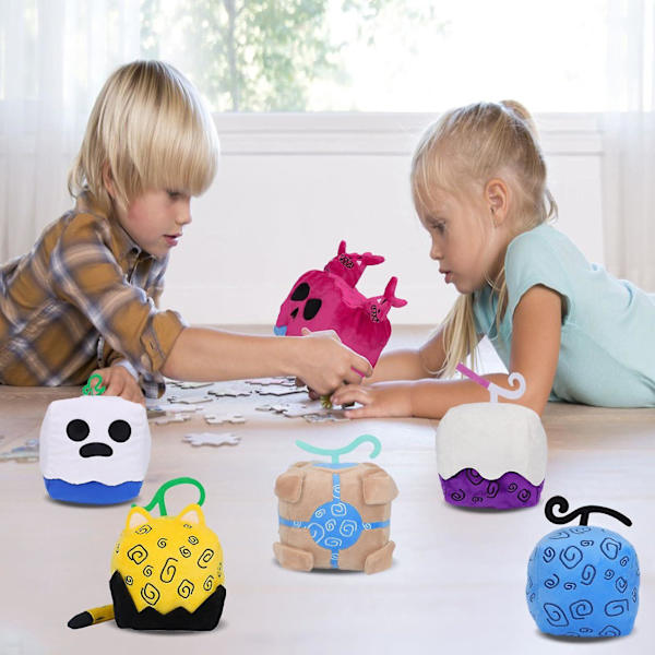 Blox Fruits plyschleksak 2024, mjuk PP-bomullsplyschkudde, 8” kramdjur, present till fans barn DB Leopard
