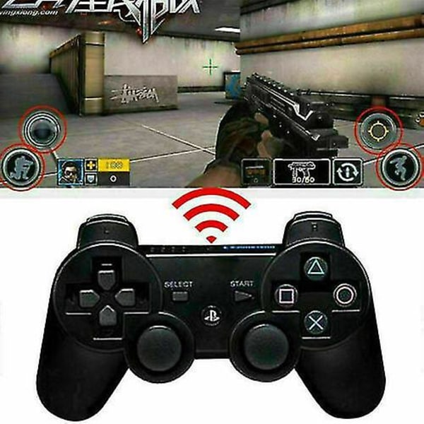 Trådløs Dualshock 3-controller til Ps3 - Joystick - Gamepad til Playstation 3 DB Black