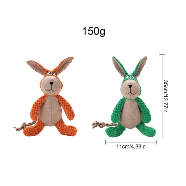 Robustrabbit - Suunniteltu voimakkaille pureskelijoille, Robust Rabbit koiran pureskelulelu, Robust Rabbit koiran lelu [DB] Orange