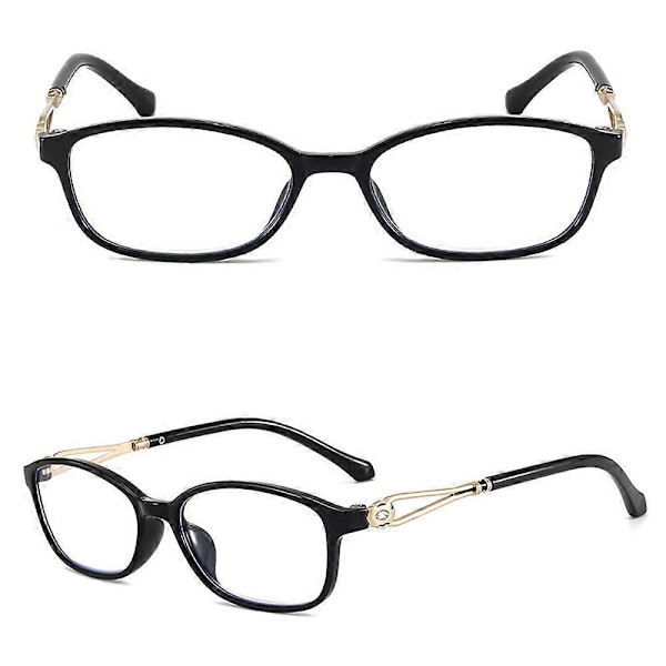 Lesebriller Anti-blått Optisk Linse Briller Brille +100 Til +400 Grader Briller for Unisex Menn Kvinner [db] Black 150 Degree