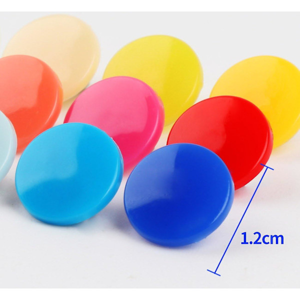 360 stk trykknapper 24 farger T5 plast trykknapper 12mm, med oppbevaringsboks