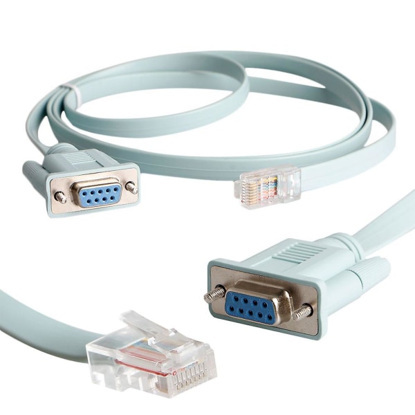 Konsolikaapeli Rj45 Cat5 Ethernet - Rs232 Db9 Com -portti Sarja Naaras Reitittimet [DB]