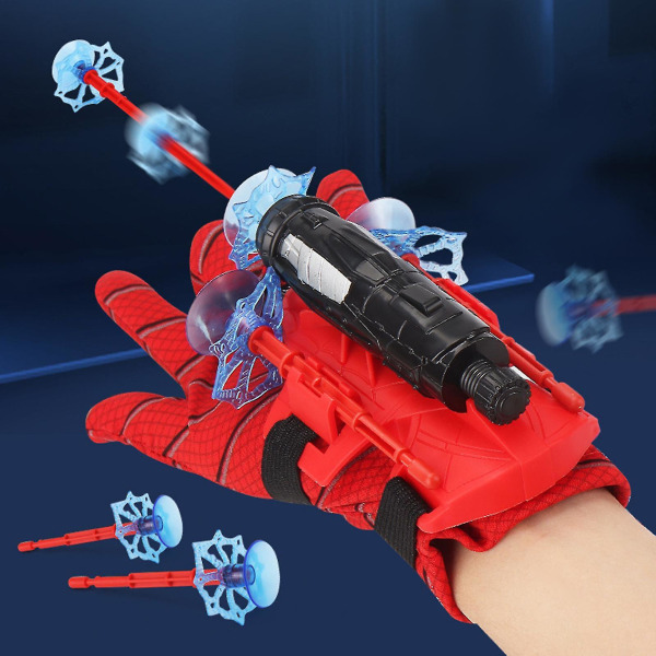 Spider Web Shooters Toy Hero Cosplay Silk Launcher Bracers för barns pedagogiska leksaker Present db 3 Shells