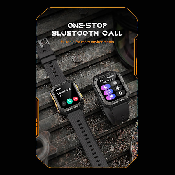 2024 Ny C20pro Smartwatch Hjärtfrekvens Bluetooth Samtal Informations Push Smart Armband Sportklocka App Dafit {DB} Orange
