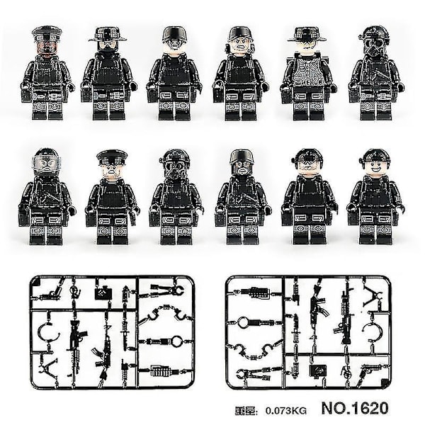 Sæt med 18 minifigurer  Serie Skurk Minifigurer Byggeklodser Legetøj Db