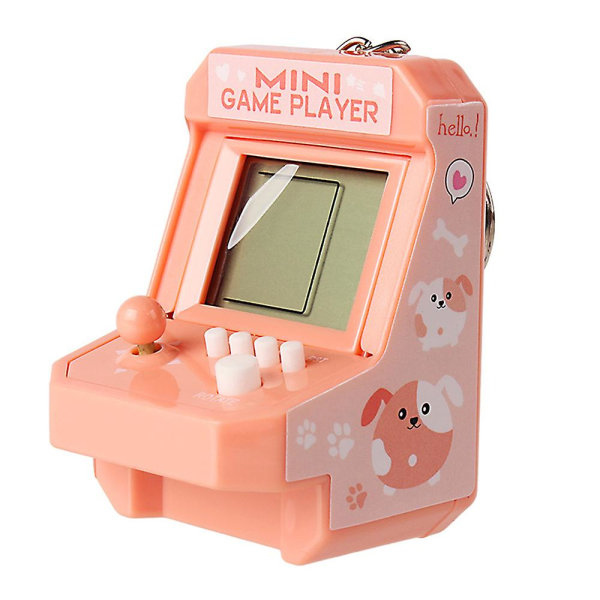 Mini Arcade Game Machine 26 Spil Rygsæk Vedhæng Nøglering Til Børn Gaver db Orange 2Pcs