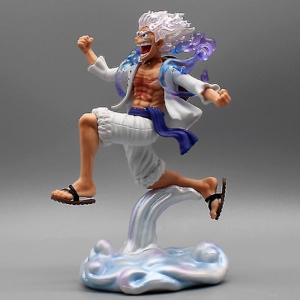 One Piece Luffy Gear 5 Anime Figur Sun God Nika 17cm PVC Action Figurine Staty Samlarobjekt Modell Dockor Leksaker för Barn Present C Db with box 19cm
