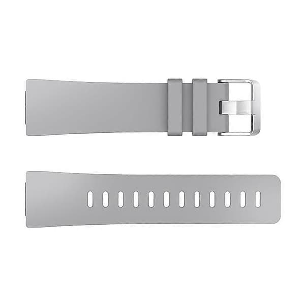 Silikone Smart Watch Rem [Stor Størrelse] Kompatibel Med Fitbit Versa Lite/Versa/Versa 2 [DB] Grey