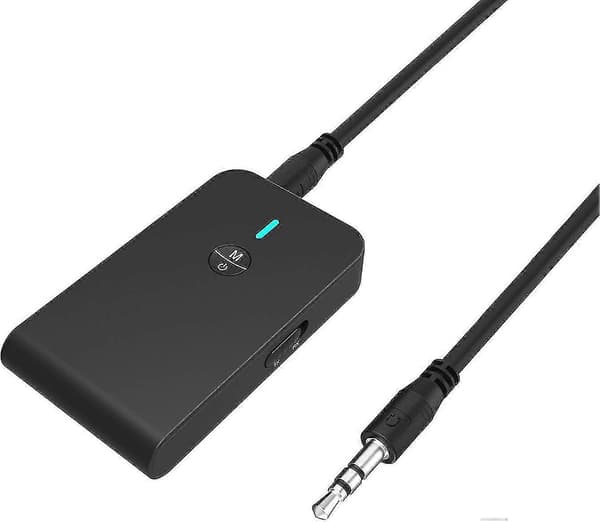 Bluetooth 5.0 Sender og Mottaker, 3-i-1 Trådløs Bluetooth Adapter, 3.5mm Bluetooth Lydadapter (svart) db